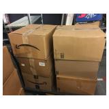 Cart of unsorted Amazon store returns