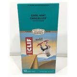 Cliff Bar Cool Mint Chocolate box w/12 Bars, see