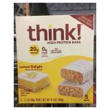 5 Boxes Think High Protein Bars Lemon Delight