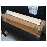 Pair of wood wall hanging shelves, approx 3 ft