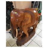 Massive Solid wood 150 LBs elephant Sculpture,