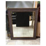 Large framed mirror, approx 3 ft long