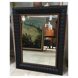 Large framed mirror, approx 4 ft tall