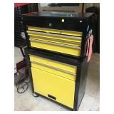 Metal tool box w/tools and more