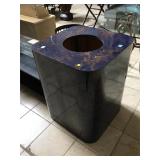 Blue pedestal w/hole on the middle, approx 1.5 ft