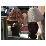 Pair of table top lamps