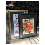 2 Framed prints, approx 2 ft wide