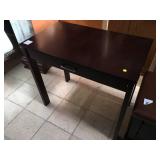 Wood desk w/drawer, approx 3 ft long