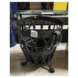 Metal plant pot, approx 1.2 ft diameter