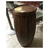 Wood sticks pedestal, approx 4 ft tall