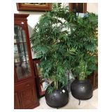 Metal cauldron w/prop plant, approx 6 ft tall