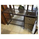 Shoe rack, approx 3 ft long