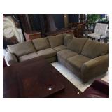 Brown sectional, approx 5 ft x 5 ft