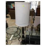 Metal floor lamp w/shade, approx 5 ft tall