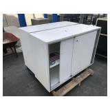 Pr wood storage cabinets approx. 3.5 ft long