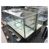 Pr Display cases with shelves - 5&6 ft long