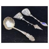 Three Sterling spoons