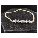 Silver Bracelet with gem stones