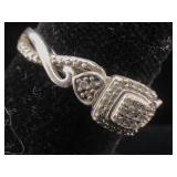 Sterling ring with 1/10CTTW Diamond