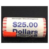George washington Dollars 25$ roll sealed