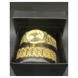 New Tecno pave Watch and bracelet