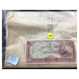 Collection of old currency and paperwork