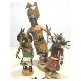 Kachina dolls. Damaged. See pictures. Signed.