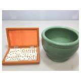 Bejeweled dominoes set in box. And more.