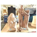 Pair of Native American Sculptures. Damage noted