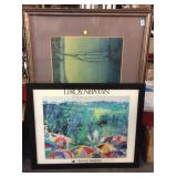 Pair of framed prints.