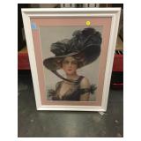 Framed Gibson girl print