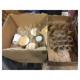Assorted glass jars and more