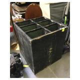 Carpeted wood Electronics Equipment Rack -