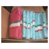 Box of assorted towels new individually wrapped.