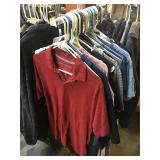 Assorted shirts different sizes, rack not incl.