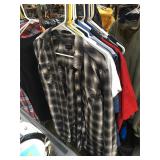 Assorted shirt different sizes, rack not incl.