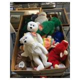 Box of Beanie babies and more