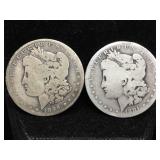 2-Silver Morgan Dollars