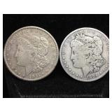 2-Silver Morgan Dollars