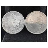 2-Silver Morgan Dollars