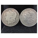 2-Silver Morgan Dollars