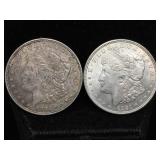 2-Silver Morgan Dollars