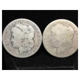 2-Silver Morgan Dollars