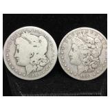 2-Silver Morgan Dollars