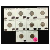 1909 Wheat pennies lot of 10 cased