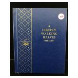 19-Silver Walking Liberty half dollars in book