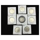 8-Silver half Dollars Kenndys