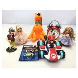 Assorted figures, mario, mickey and more.