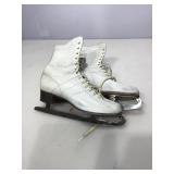 Montgomery Wards Ladies Nickel Figure ice skates
