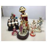 Vintage porcelain figures and more.
